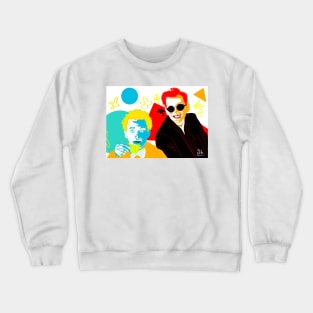 abstract aziraphale and crowley Crewneck Sweatshirt